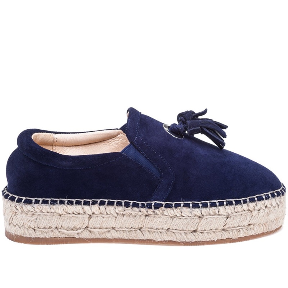 J Slide Rosa Navy Blue Espadrille Slide on Sneaker